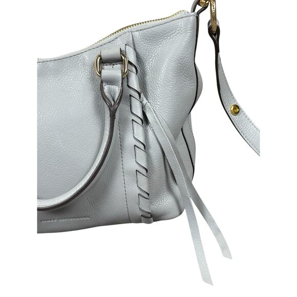 Aimee Kestenberg Chakra Satchel Crossbody Bag Purse Whipstitch Fringe Leather - Picture 2 of 11